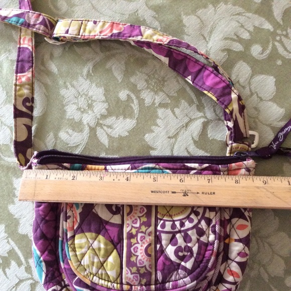 Vera Bradley Bag plum paisley small hipster style - Picture 9 of 14